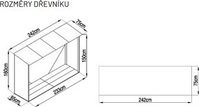 WC-B Drewutnia metalowa 242 x 75 x 160 cm