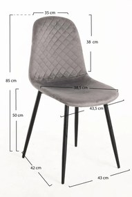 Zestaw 4 Krzese Boide