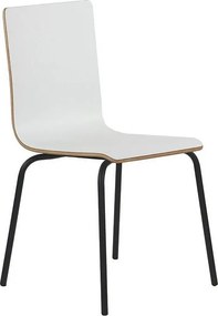Krzesło ze sklejki laminowanej WERDI B białe/czarne