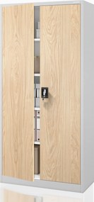 Szafa biurowa na dokumenty z 4 półkami szara/dąb sonoma, 900x1850x400 mm: JAN Eco Design