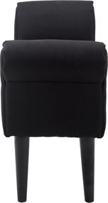 HOMCOM Sypialnia Ławka Ławka Tapicerowana Ławka MDF Pianka Czarna