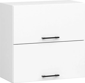 Szafka kuchenna podwójna AKORD W60 system OLIWIA Biała 60 cm drzwi uchylne 2 drzwi kolor Biały mat 2 półki 60x30x58 cm