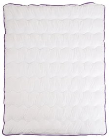 Całoroczna kołdra pikowana 140x200 cm z poduszką STELLA LAVENDER 70x90 cm, biała