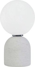 Szara lampa stołowa ceramiczna ze szklanym kloszem (wysokość 22 cm) Jael – Yes Everyday