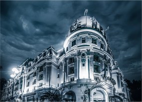 Obraz na szkle - architektura w ciemności (70x50 cm)