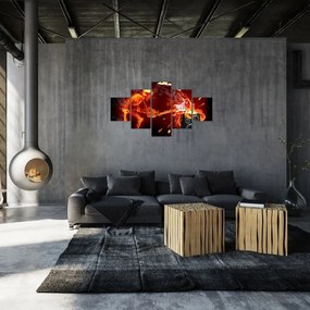 Obraz - Muzyka w płomieniach (125x70 cm)
