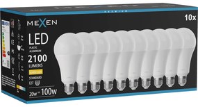 Mexen Nova 10x żarówka LED E27, A70, 20W, Ciepła - 3000K, 2100 lm - L100-E27-2030-01x10