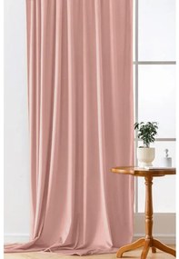 Zasłona zaciemniająca VELVET 140x250 cm, różowa Zawieszanie: Metalowe pierścienie