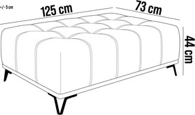 Pufa PALLADIO w kolorze NIEBIESKIM w tkaninie PALLADIUM WERSAL