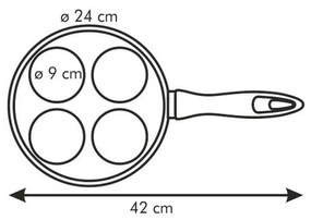 Tescoma Patelnia do jajek sadzonych 24 cm,