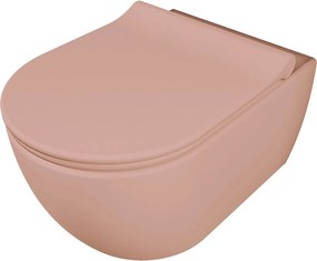 Zestaw LERA stelaż podtynkowy WC z miską wiszącą LERA i przyciskiem w kolorze Pink