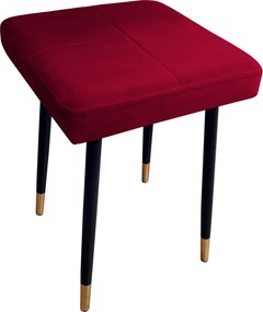 Taboret MAX tkanina Welur stelaż metalowy STOŁEK LOFT : Kolor nogi - Czano-złota stożek, Kolor tkaniny - VELVET - MG31, Typ tkaniny - Velvet