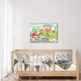 Obraz - Kolorowe miasteczko (70x50 cm)