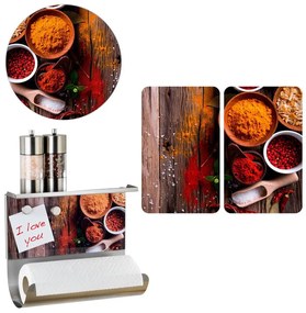 Szklane płyty ochronne SPICE XL na kuchenkę – 2 sztuki, WENKO
