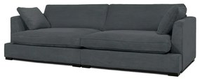 Szara sztruksowa sofa 266 cm Mobby – Scandic