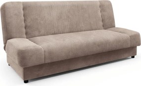 Sofa z Funkcją Spania PIANO Rozkładana Wersalka Dwuosobowa Beżowa Sztruksowa Nowoczesna do Salonu