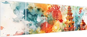 Obraz - Ilustracja akwarelowa (170x50 cm)