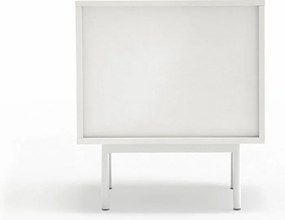 Biała szafka nocna z matowym wykończeniem Sierra – Teulat
