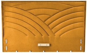 Musztardowy pikowany zagłówek do łóżka P2-Z46