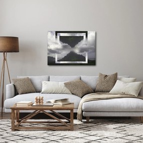 Obraz - Góry na Islandii, geometryczny kolaż (70x50 cm)
