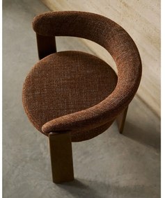 Brązowe krzesło z litego drewna jesionowego Granite – Kave Home