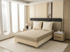 PrzytulneMieszkanie.pl Prześcieradło z mikropluszu PLAID 90x200 cm kremowe