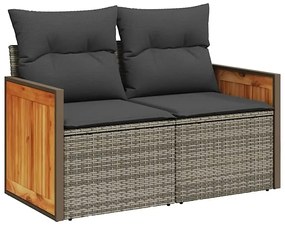 Sofa ogrodowa z czarnymi poduszkami - Sydnet 4X