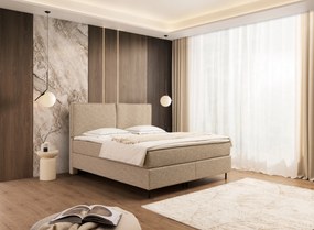 Łóżko kontynentalne z pojemnikiem Slim wezgłowie K z poduszkami New Elegance