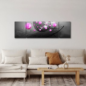 Obraz różowych kul (170x50 cm)