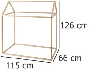 Drewniany domek dla dzieci, dekoracja - 115 x 66 x 126 cm