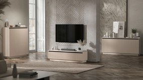 Wysoka komoda ryflowana Selene 2D3SZ, kolor kaszmirowy