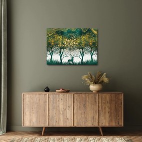 Obraz - Jelenie w zielonym lesie (70x50 cm)