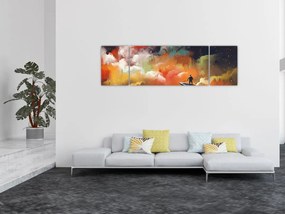 Obraz - człowiek unoszący się w kosmosie (170x50 cm)