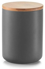 Ceramiczny pojemnik ANTHRACITE z bambusową pokrywką, 650 ml, ZELLER