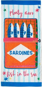 Bawełniany ręcznik plażowy 76x160 cm Sardines – Catherine Lansfield