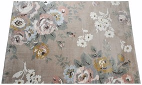 Dywan nowoczesny Pleasure Kwiaty beżowy 160 cm x 230 cm