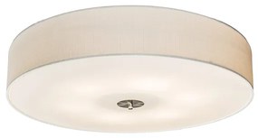 Rustykalna lampa sufitowa biała 70 cm - Drum Jute Nowoczesny Oswietlenie wewnetrzne