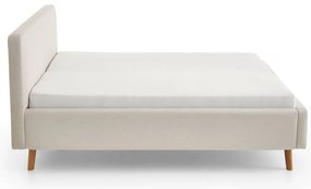 Kremowe tapicerowane łóżko dwuosobowe bez stelaża 140x200 cm Mattis – Meise Möbel