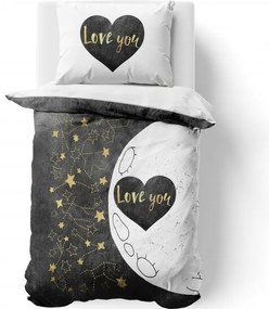 Kvalitex Pościel bawełniana Love 3D, 140 x 200 cm, 70 x 90 cm