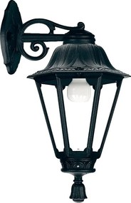 Lampa ?cienna INDURA MEDIUM 6 styl klasyczny - wys. 51 cm x szer. 26 - E27 42W - ?ywica - IP55 - czarny