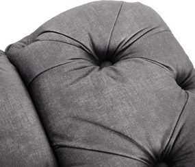 Sofa SORRENTO 3S Trzyosobowa Szara Welurowa Nowoczesna Glamour