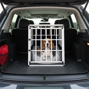 Transporter dla psa BRUNO, 66x90x72cm, srebrna/czarna Jurhan