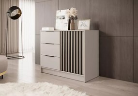 Komoda z lamelami Sophie 105cm szuflady drzwi nowoczesna sypialnia przedpokój