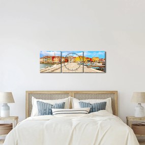 Obraz - Stare istryjskie miasto Poreč, Chorwacja (z zegarem) (90x30 cm)
