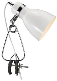 Nordlux - Lampa stołowa z klipsem CYCLONE 1xE14/15W/230V białe