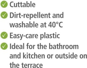 Szary plastikowy dywanik łazienkowy 65x200 cm Sassi – Wenko