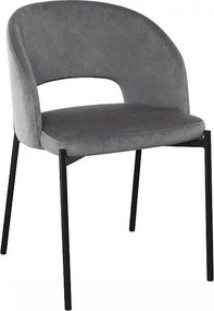 Krzesło tapicerowane K455 VELVET szare