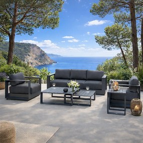 Komplet aluminiowy dla 5 osób MADRID NEW (antracyt)