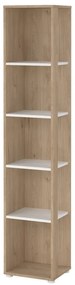 Biało-naturalny regał w dekorze dębu 41x205 cm Sign – Tvilum