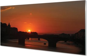 Panel Szklany Rzeka o Złotej Godzinie